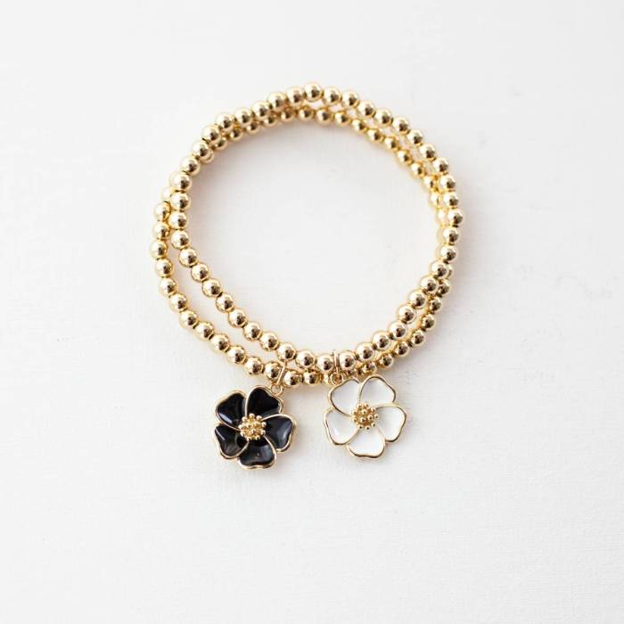Gold Filled Beaded Smiley Face Bracelet - Image 11
