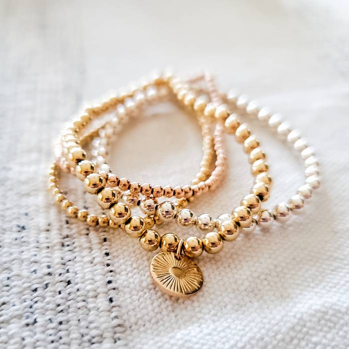 3mm Beaded Bracelet in Gold Filled, Rose Gold Filled and Sterling Silver - Image 8