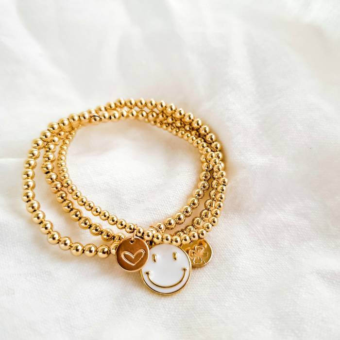 3mm and 4mm Beaded Bracelet in Gold Filled, Rose Gold Filled and Sterling Silver - Image 4