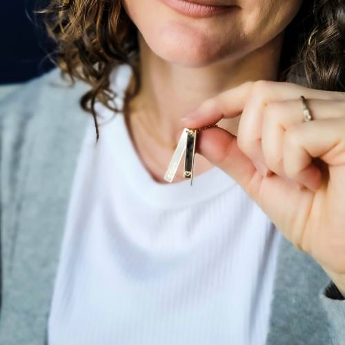 Relationship Vertical Bar Names Necklace