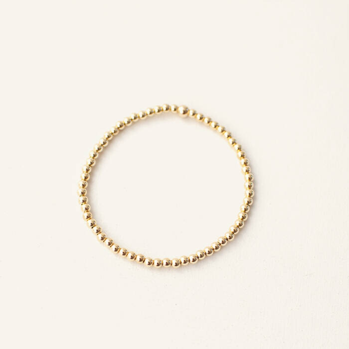 4mm Beaded Bracelet in Gold Filled, Rose Gold Filled and Sterling Silver