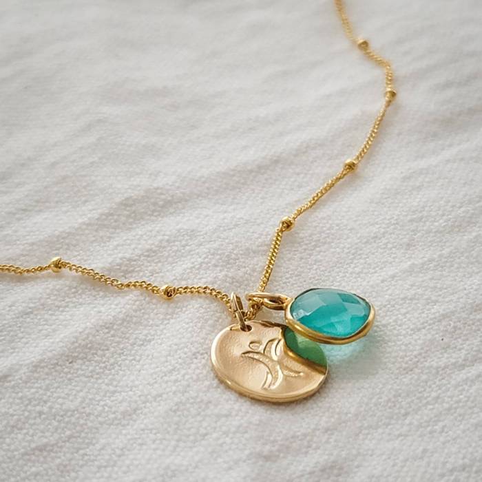 Tourette Syndrome Awareness Gemstone Necklace - Image 5