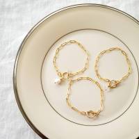 Chunky Toggle Clasp Paper Clip Bracelet - Image 3