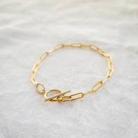 Chunky Toggle Clasp Paper Clip Bracelet - Image 5