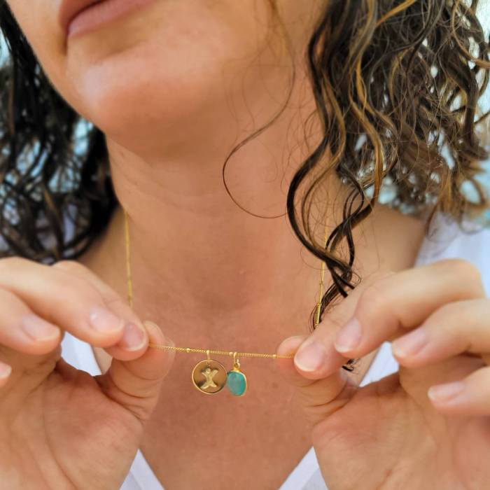 Tourette Syndrome Awareness Gemstone Necklace - Image 4