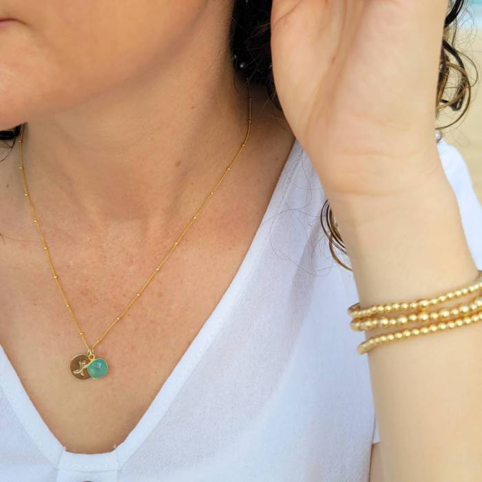 Tourette Syndrome Awareness Gemstone Necklace - Image 6