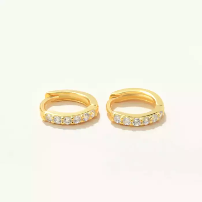 Four Sizes Gold Vermeil and Sterling Silver Hoops - Image 3