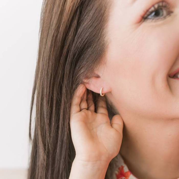 Four Sizes Gold Vermeil and Sterling Silver Hoops - Image 6