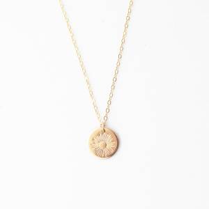 Sunburst Disc Necklace – 13mm (1/2) Disc