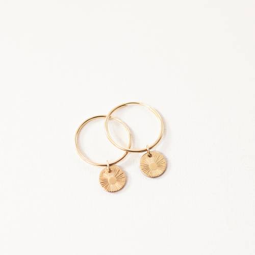 Sunburst Hoop Earrings