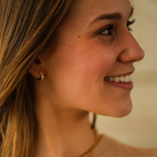 Pearl Gold Vermeil Huggie Hoops