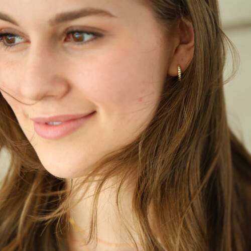 Four Sizes Gold Vermeil and Sterling Silver Hoops