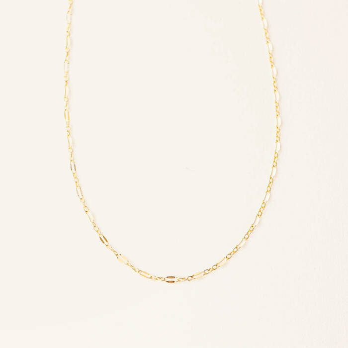 Dainty Lace Long and Short Dapped Chain in Gold and Sterling Silver