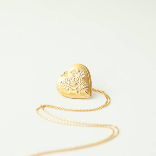 LIMITED - Gold Heart Locket - Choose 0-2 Photos