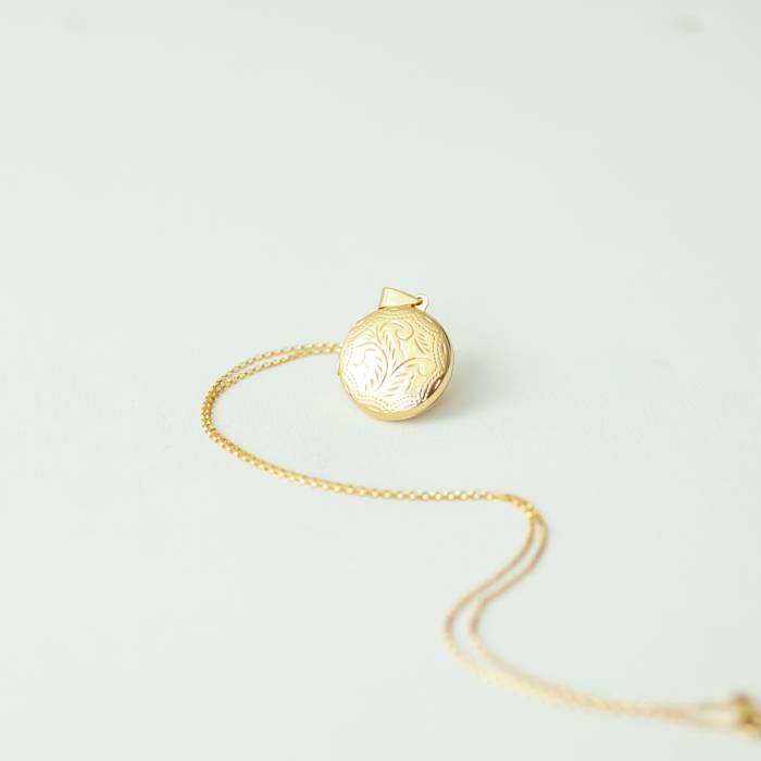Etched Gold Filled or Sterling Silver Locket - Image 14