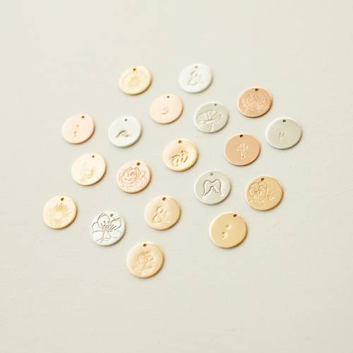 Add a 9mm Disc - Choose from over 40 Stamps and Initials Including Birth Month Flowers