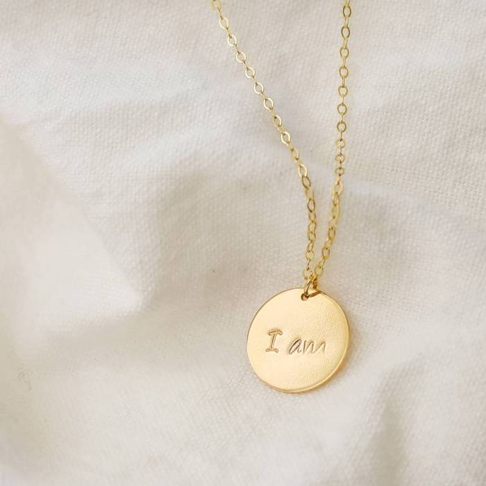 I am 16mm Disc Affirmation Necklace - Image 11