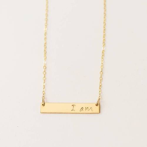 I am Bar Affirmation Necklace