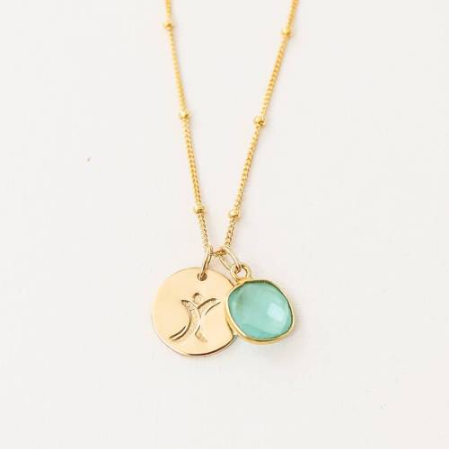 Tourette Syndrome Awareness Gemstone Necklace