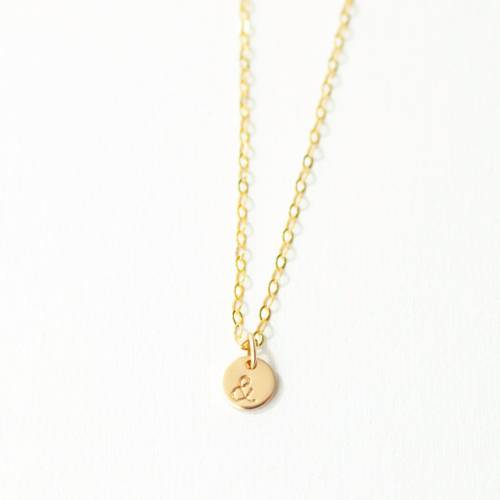 Ampersand 6mm (1/4 inch) Disc Necklace