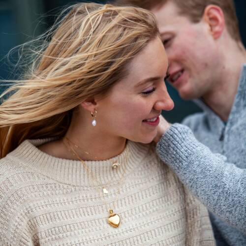 Big Simple Heart Locket Necklace