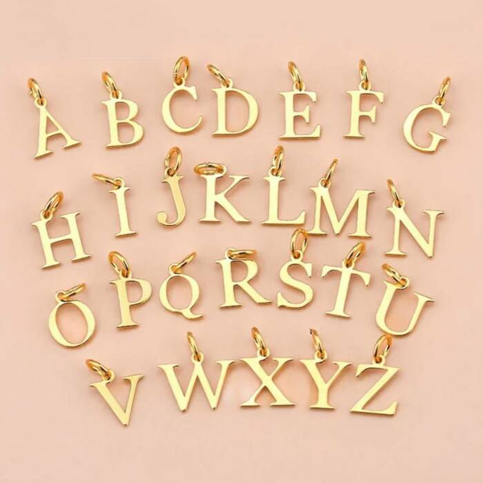 Letter Charm Necklace - Image 3