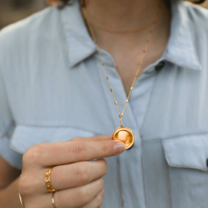 Sunburst Worry Necklace - Choose from Two Chains - Image 3