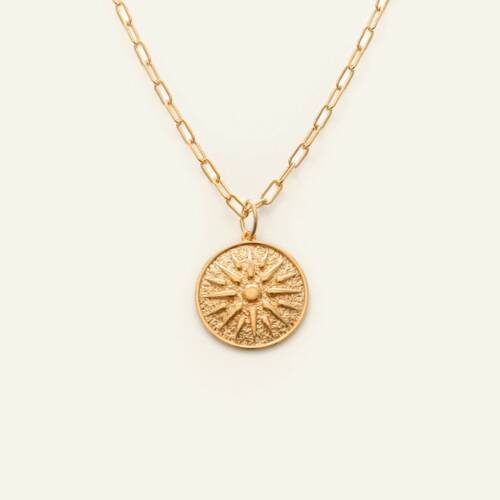 Sunburst Worry Necklace - Choose from Two Chains