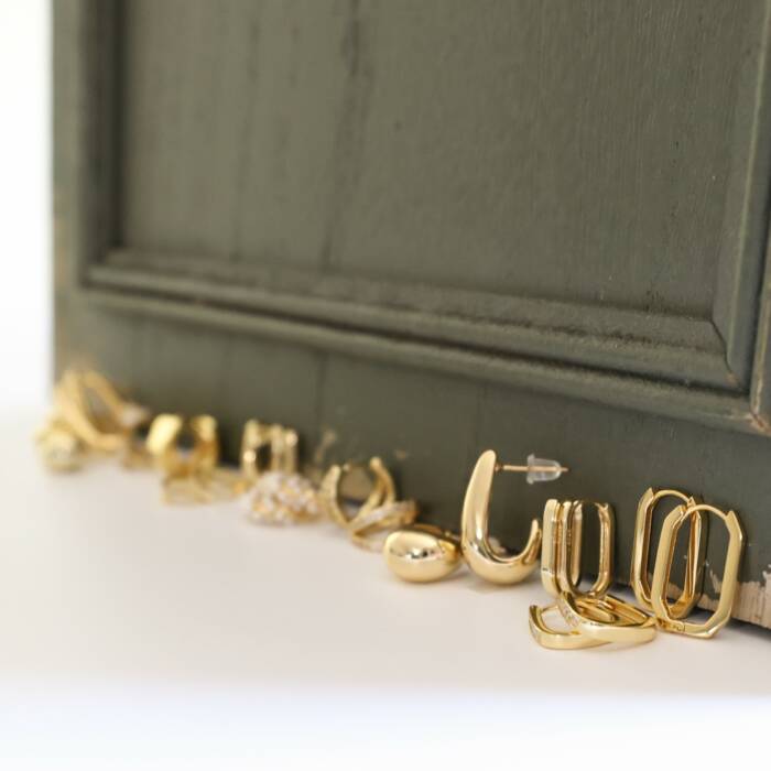 Tiny Double the Sparkle Hoops - Image 4