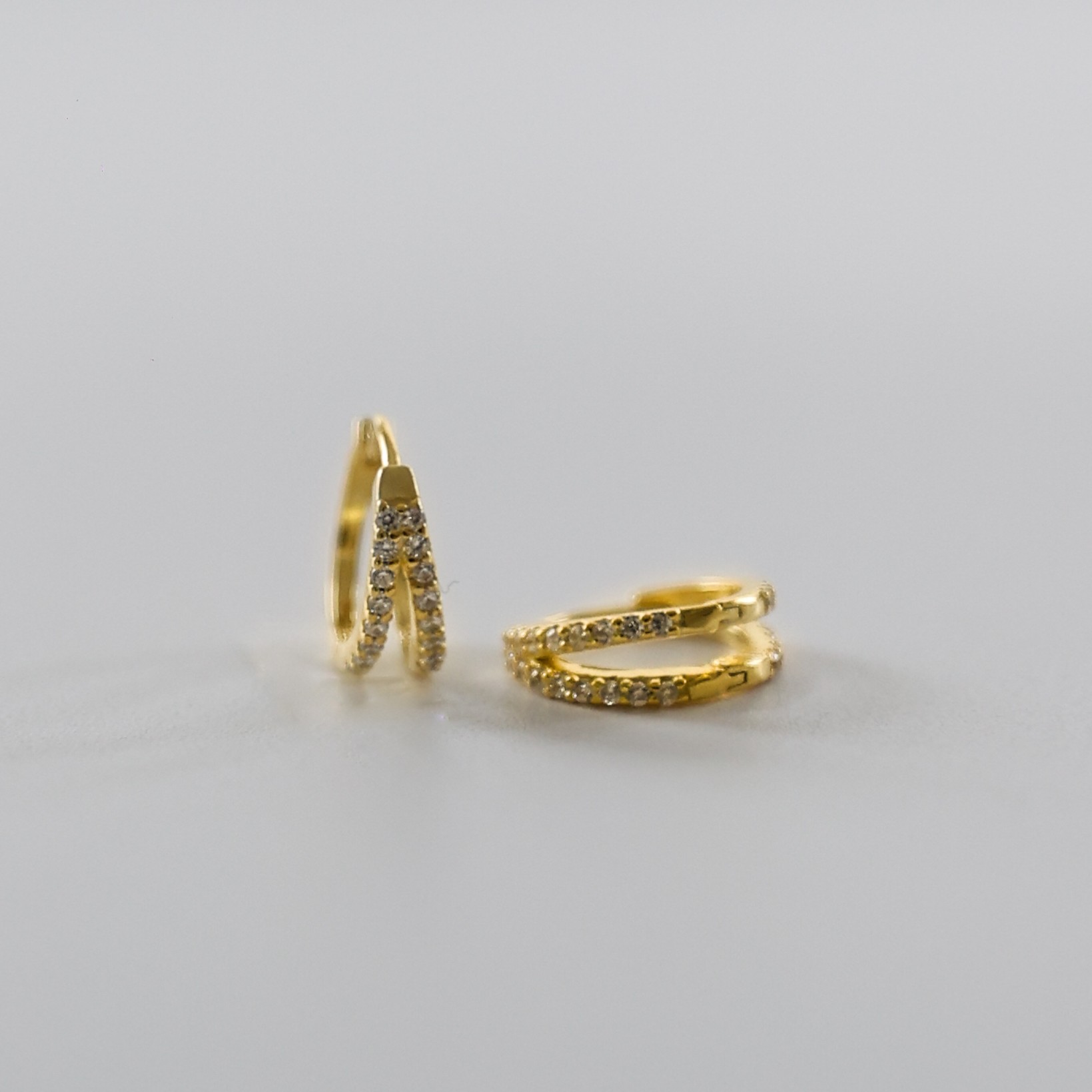 Double the Sparkle Hoop Earrings - Image 3