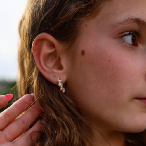 Pearly Girly Hoop Earrings
