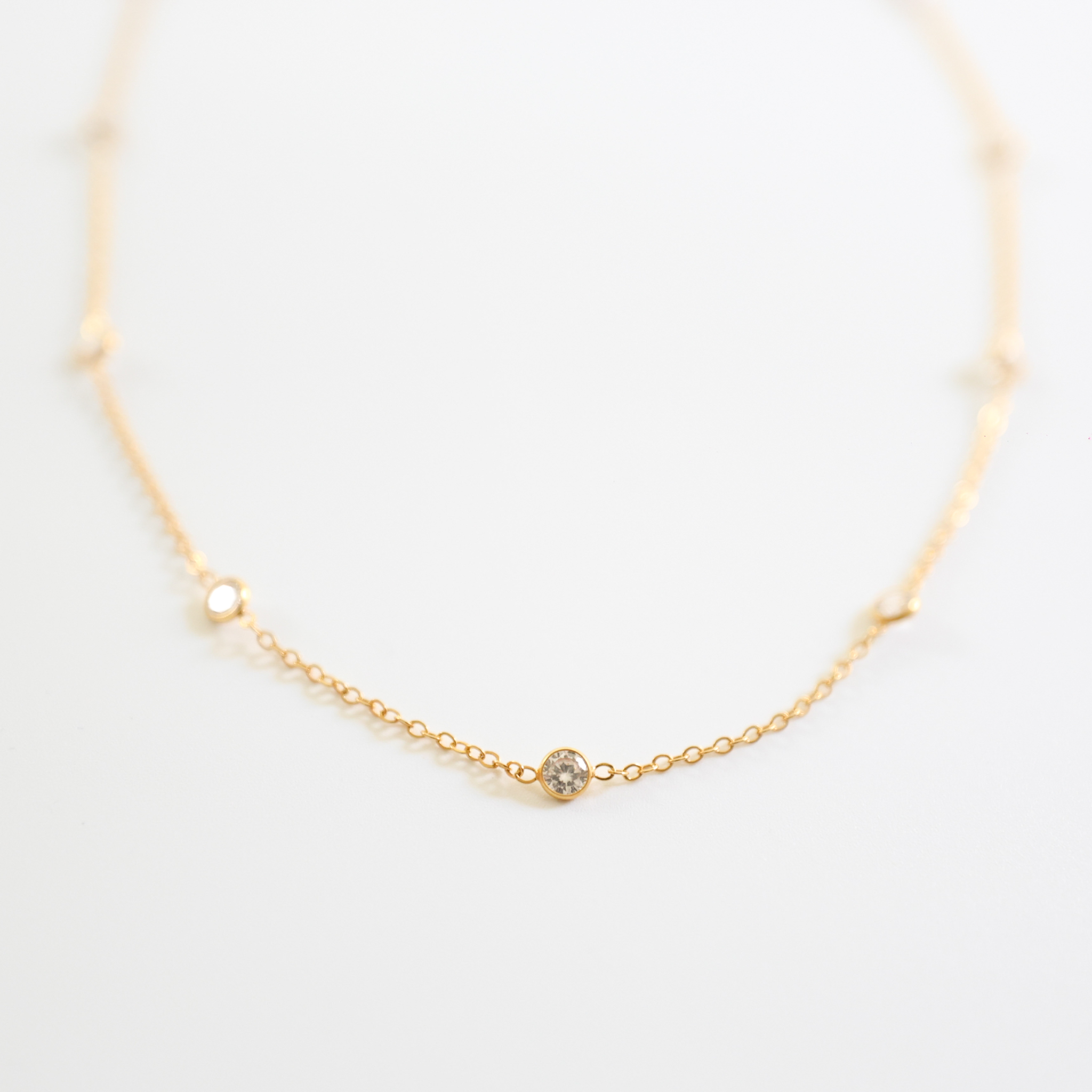 A Golden Reminder Gold Filled Station Necklace - Image 5