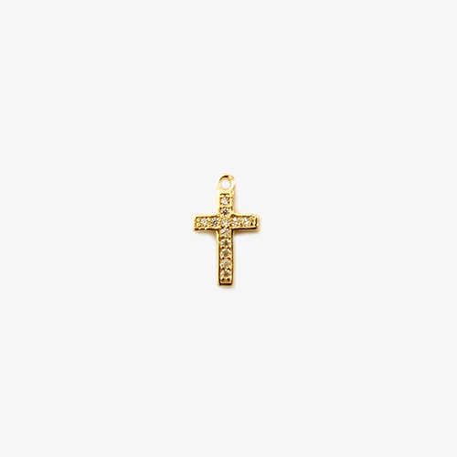 CZ Gold Filled Cross Charm