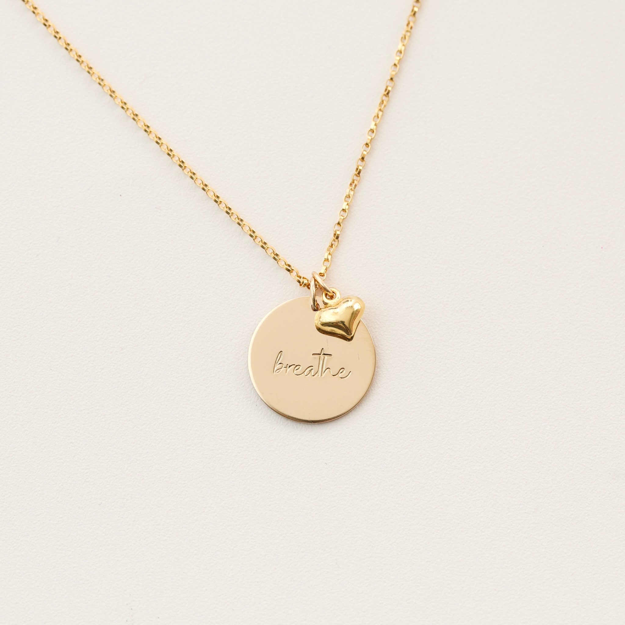 Breathe 5/8" Grounding Affirmation Necklace with YOUR Favorite Charm - Image 5