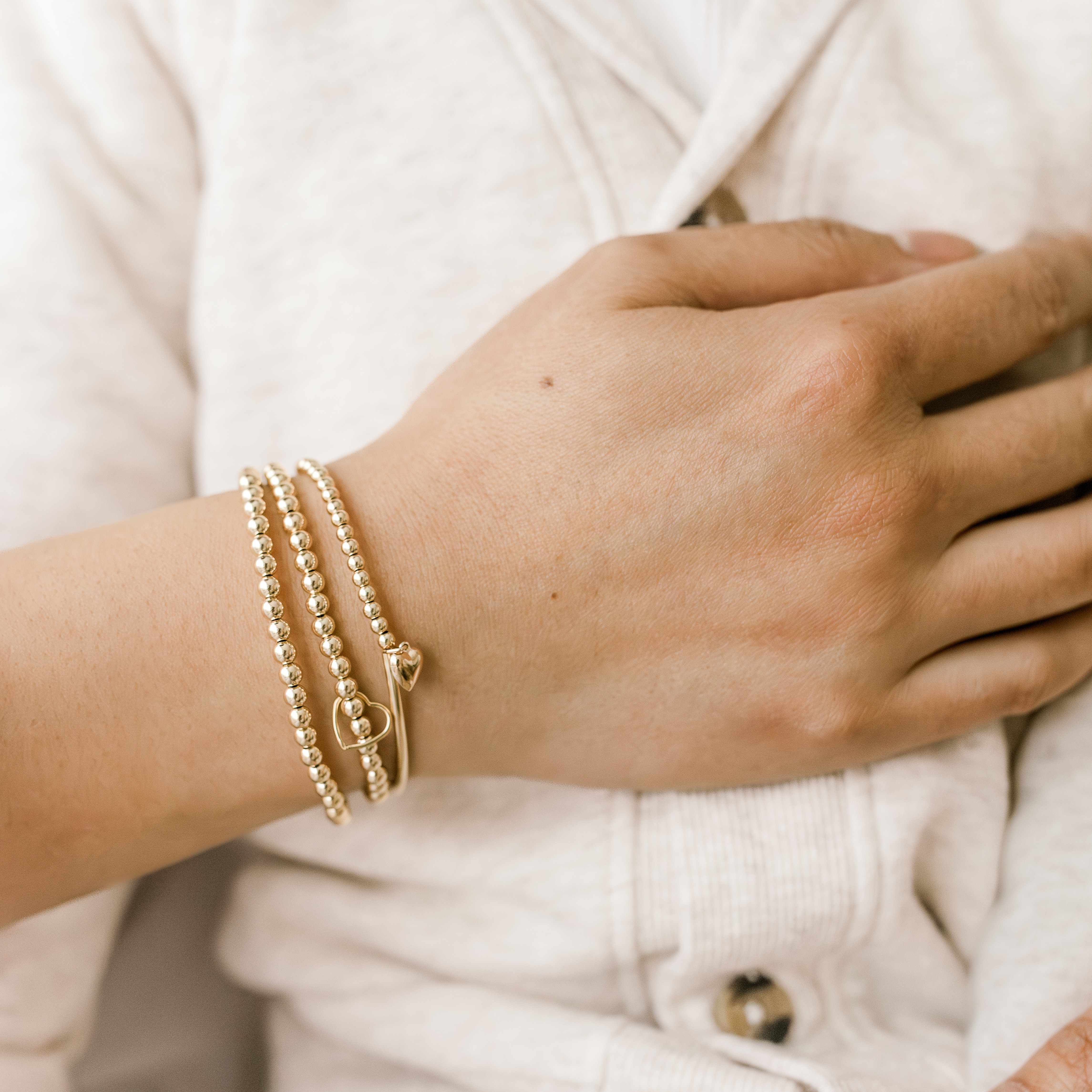 Custom Beaded Bar Bracelet - Pick Your Charm - Image 2