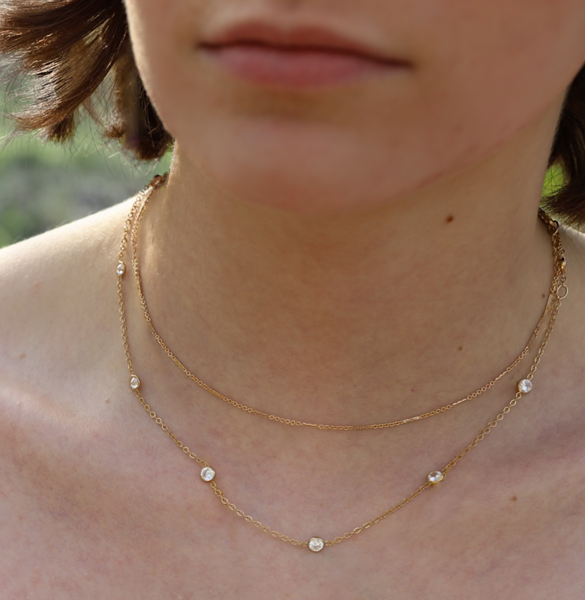 A Golden Reminder Gold Filled Station Necklace - Image 3