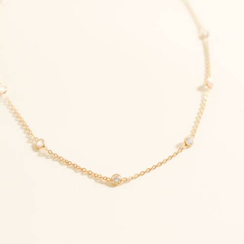 A Golden Reminder Gold Filled Station Necklace