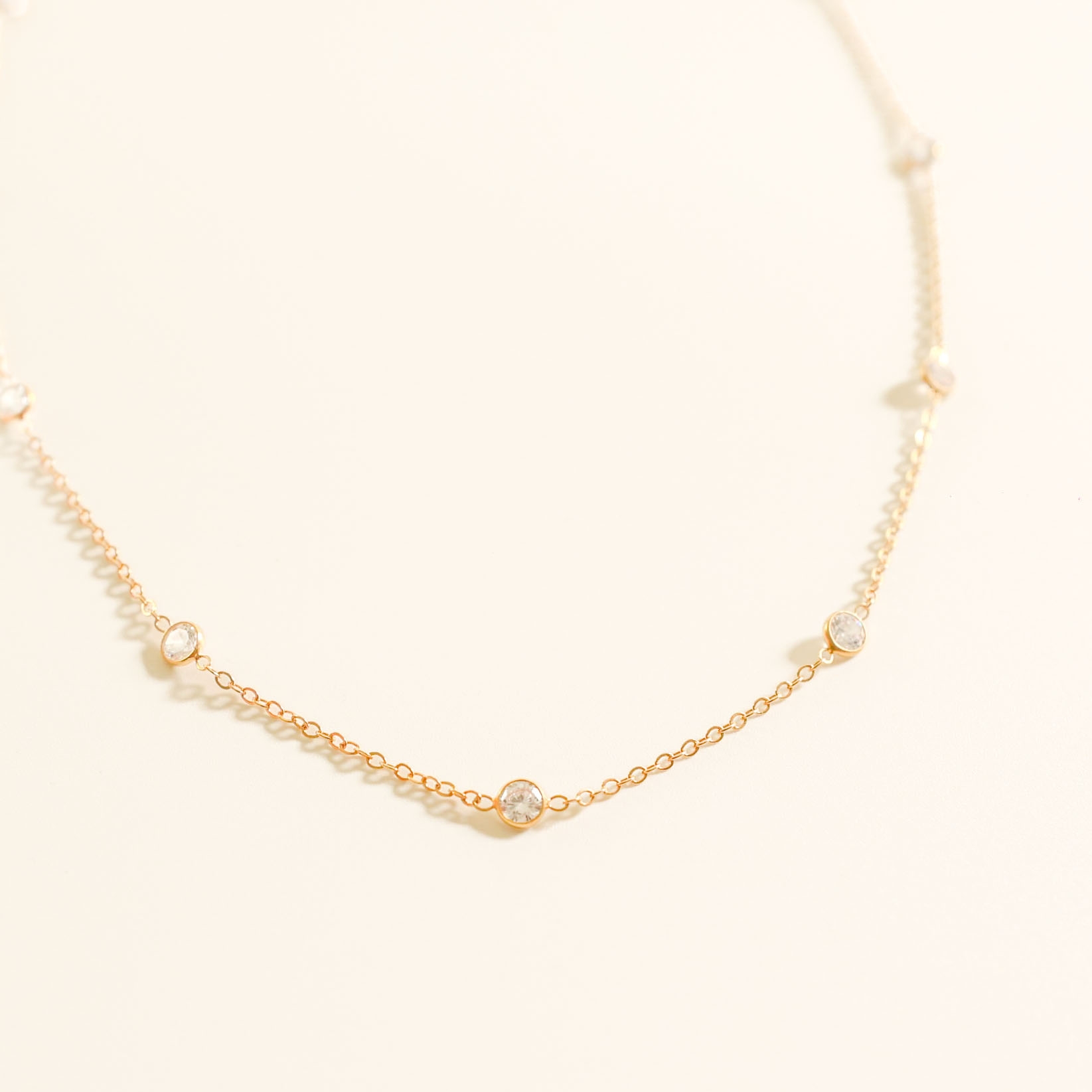 A Golden Reminder Gold Filled Station Necklace