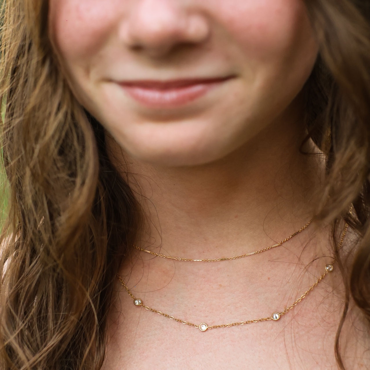 A Golden Reminder Gold Filled Station Necklace - Image 2