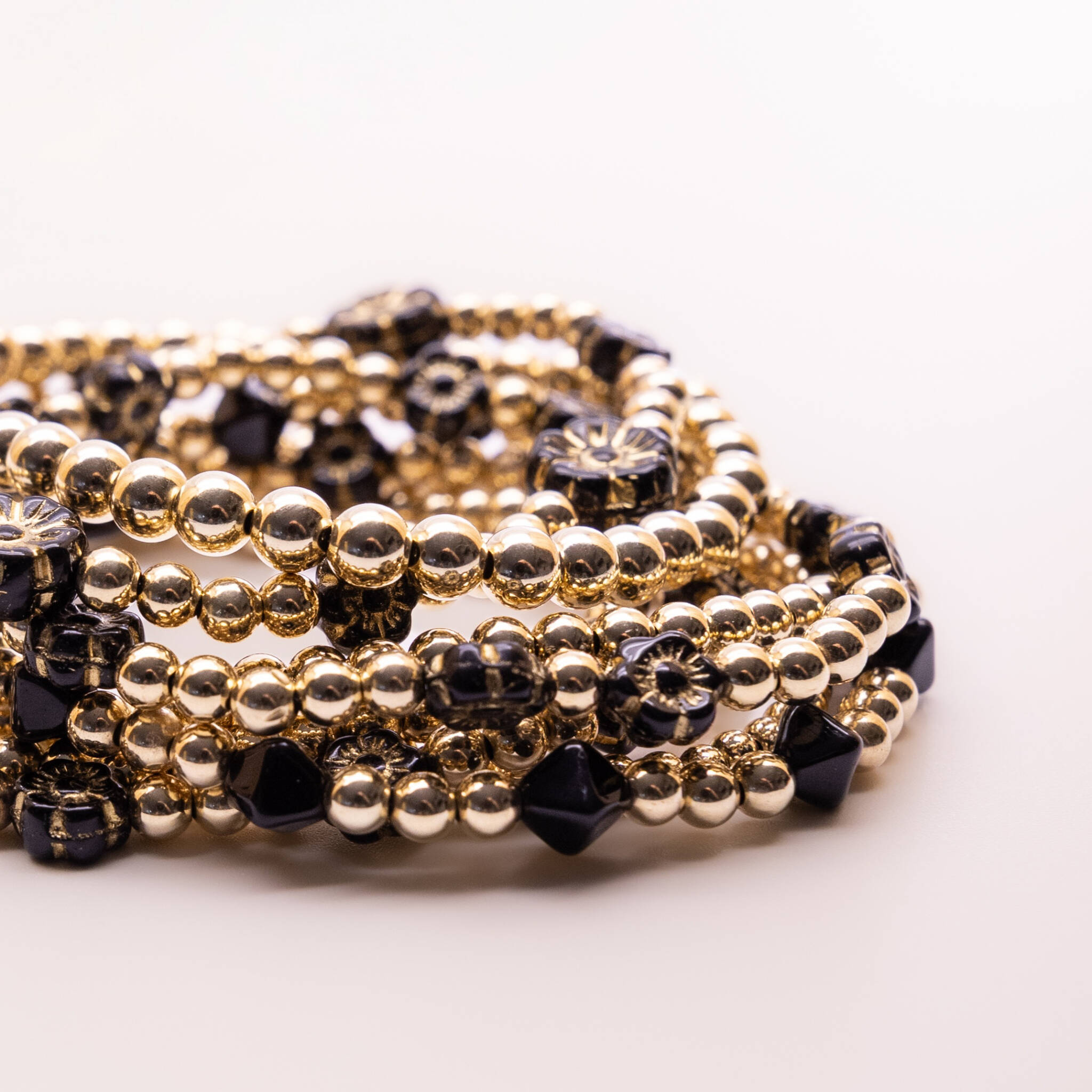 5mm Gold Filled or Sterling Silver Beaded Bracelet - Image 8